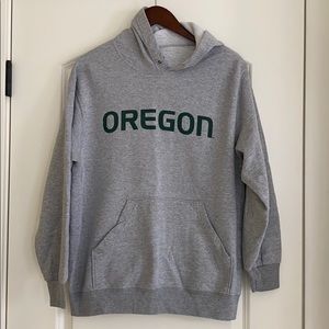 Oregon Light Gray Hooded Sweatshirt, Medium